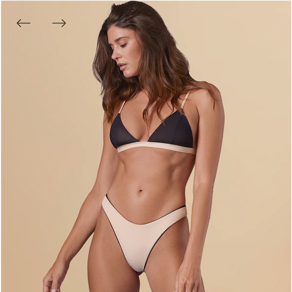 Bromelia Black and Cream Chic Reversible Bikini